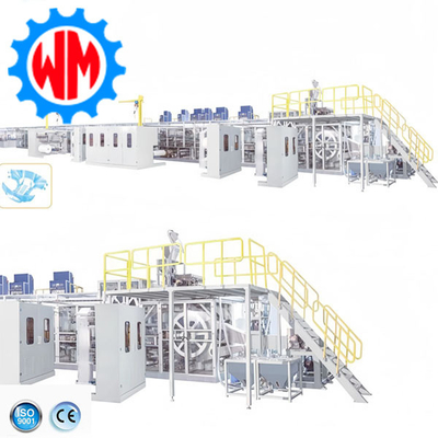 kopen Geoptimaliseerde productie Baby luier fabricage machine met feedback mechanisme online vervaardiging