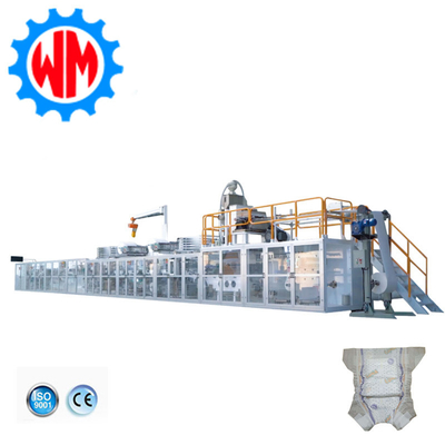 High Speed Full Servo Baby Diaper Making Machine PLC-besturing met lagere energie