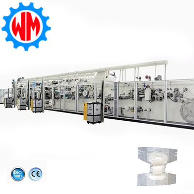 Professionele ontwerp Full Servo Adult Diaper Manufacturing Machine Met Auto Stacker System