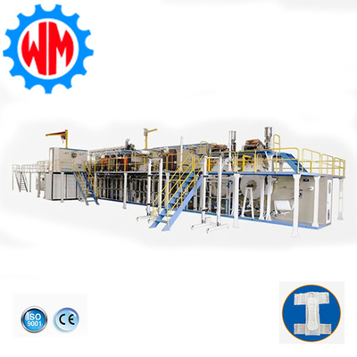 High Standard Full Servo Adult Diaper Making Machinery met PLC-besturingssysteem