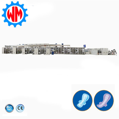 High Speed Full Servo Sanitary Pad Making Machinery met professionele aanpassing 1500pcs/min