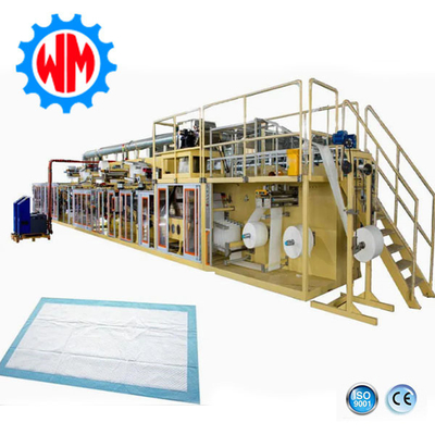Full Servo Automatic Underpad Making Machine met PLC Control Verpleegkundige pad productielijn
