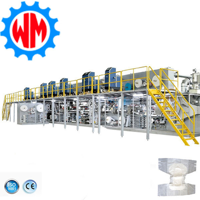 Professionele fabriek Volle servo volwassen luier productielijn Gemakkelijk onderhoud