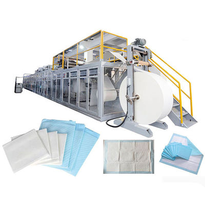 Hoge snelheid 350 m/min Onder Pad Productielijn met automatische verpakking